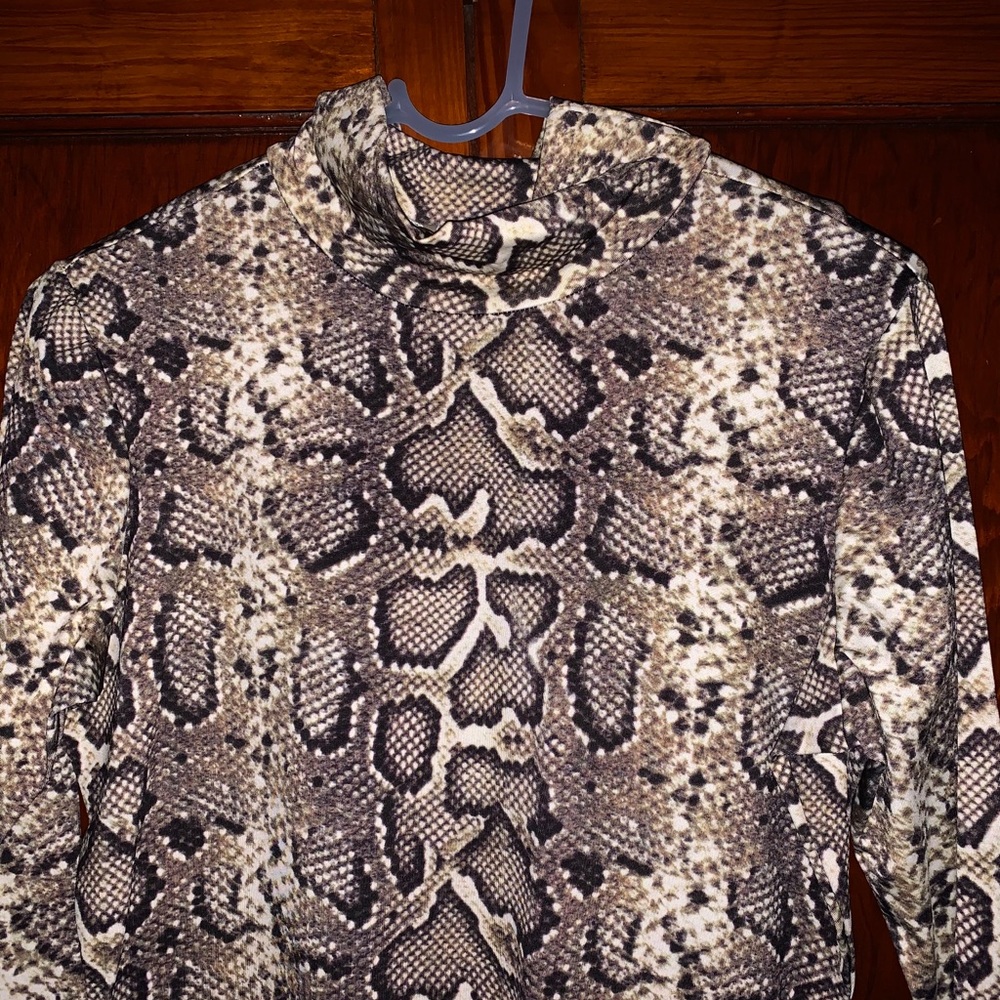Snake skin dress.